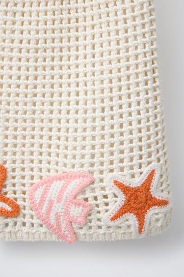 SEA PATCH KNIT SKIRT - Ecru by Zara - Image 3