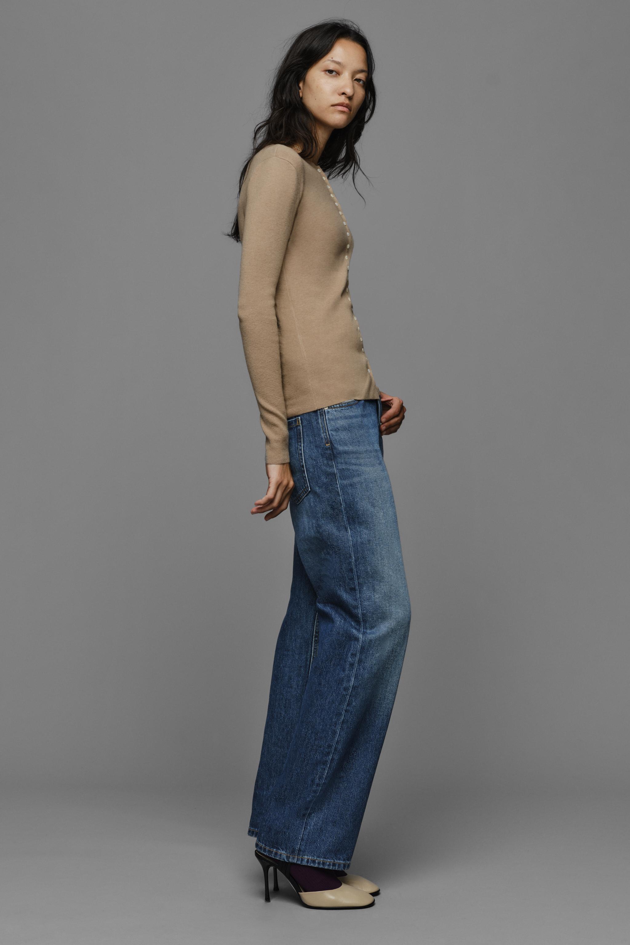 Zara DÜĞMELİ YÜN KARIŞIMLI HIRKA görsel 3