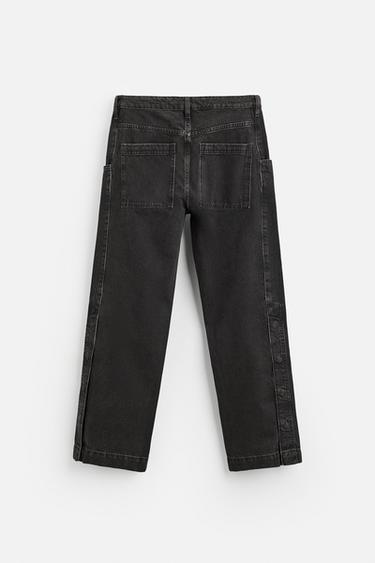 WASHED RELAXED FIT JEANS - Black by Zara - Image 6