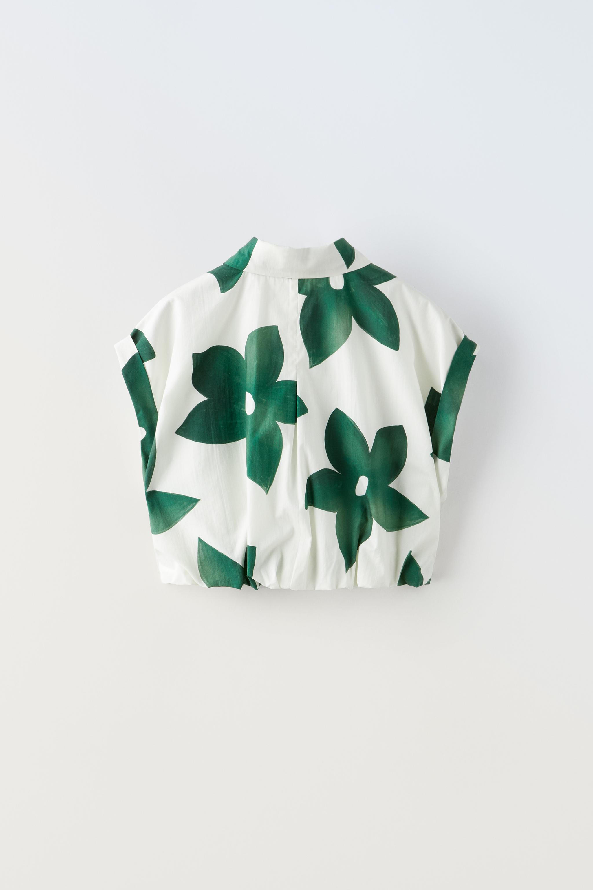 Top estampado flores online zara