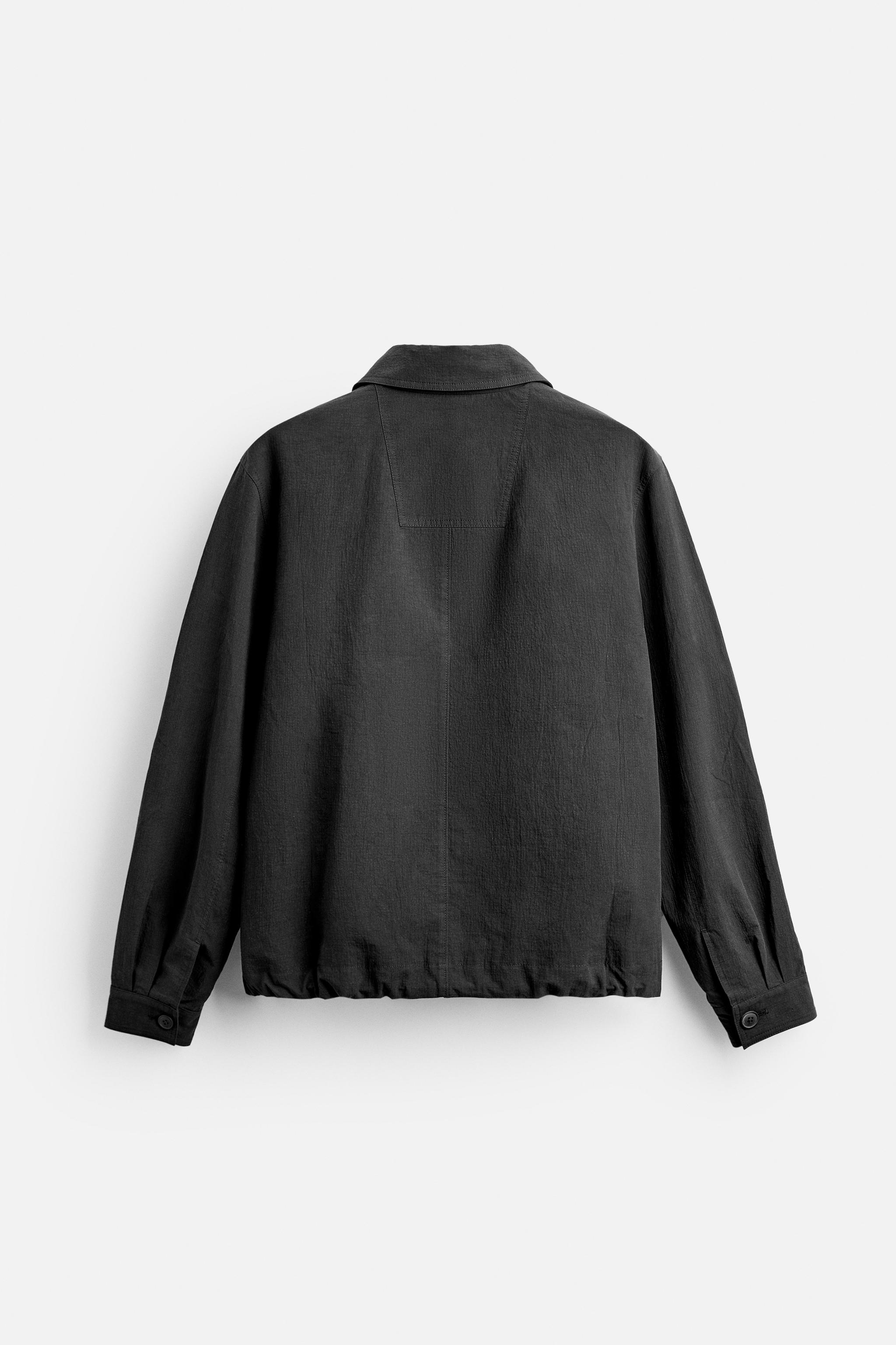 JAQUETA BOXY FIT COM TEXTURA - Preto | ZARA Brasil