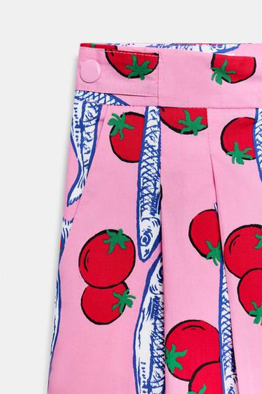 PRINTED BERMUDA SHORTS WITH DARTS - Multicoloured by Zara - Image 7