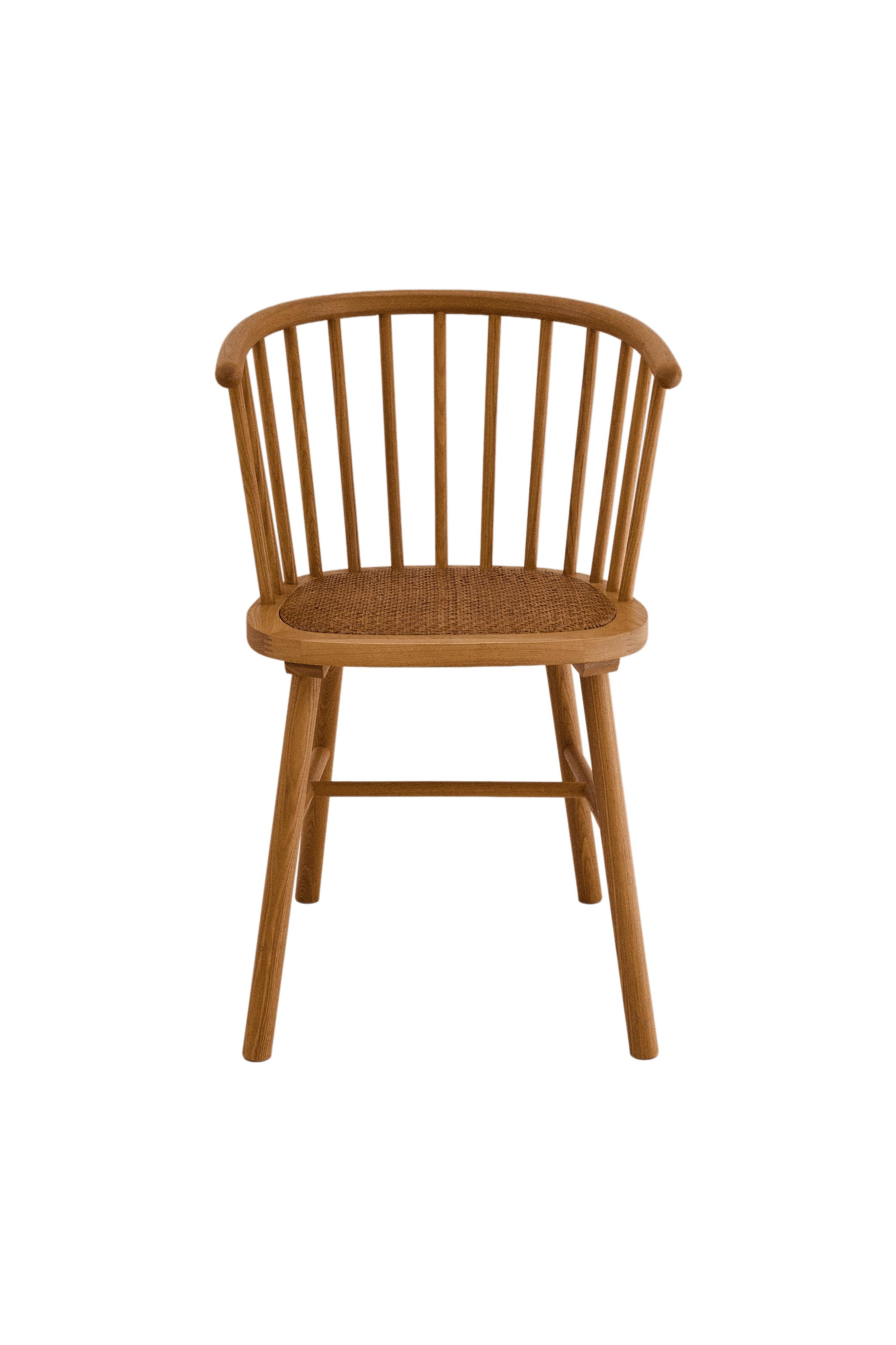 ASH WOOD AND RATTAN CHAIR - Light beige | ZARA United States