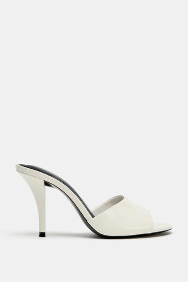 SLINGBACK HEEL SANDALS - white by Zara