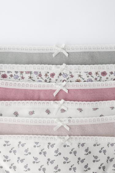 2-6 ANS/ LOT DE SIX CULOTTES À PETITES FLEURS - Rose de Zara - Image 1