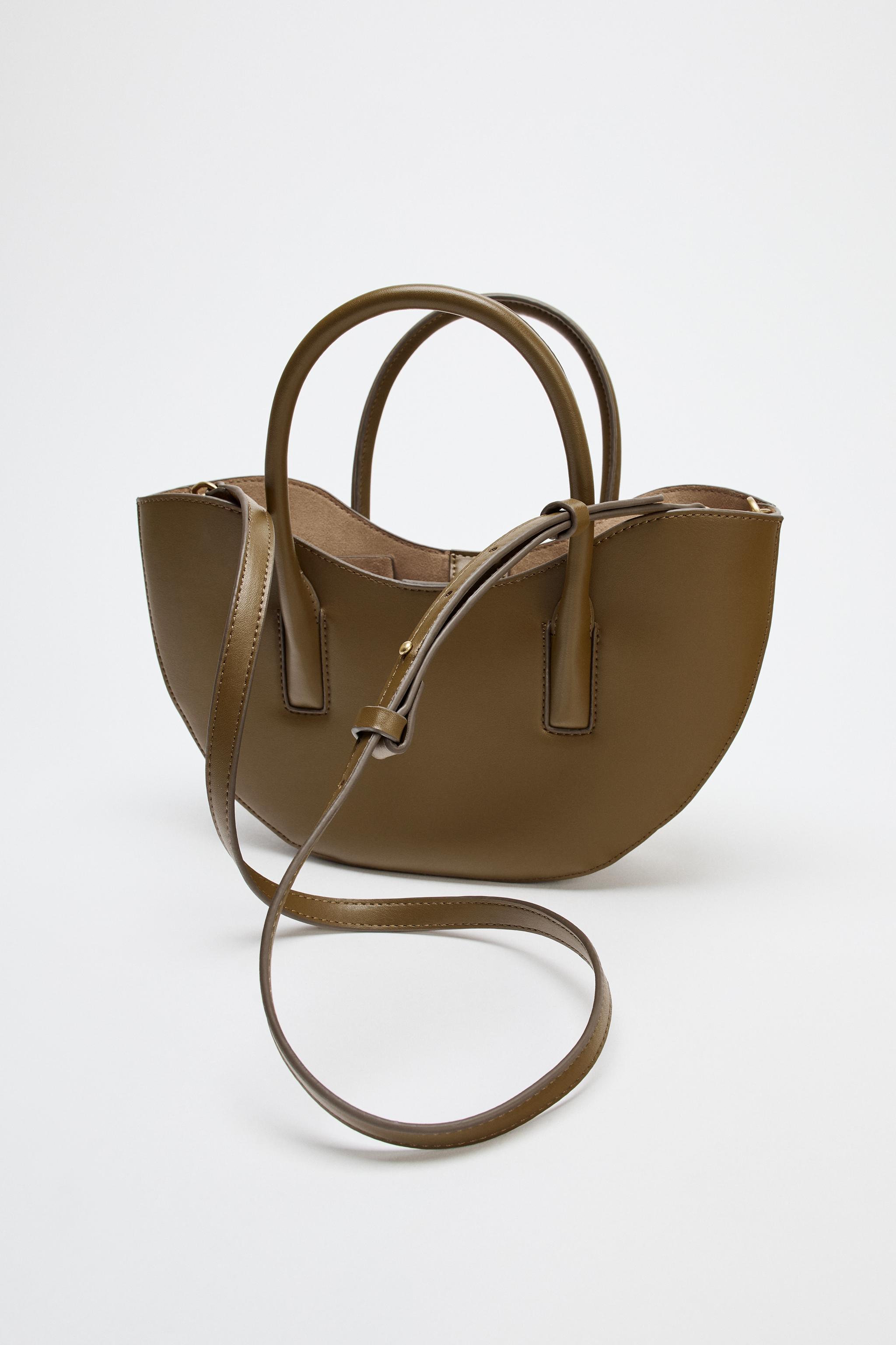 ZARA【NEW】OVAL MINI TOTE BAG OVAL MINI SHOPPER - Green | ZARA United States