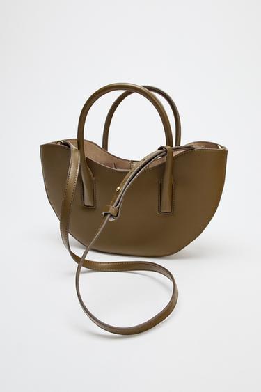 OVAL MINI TOTE BAG - Green by Zara - Image 1