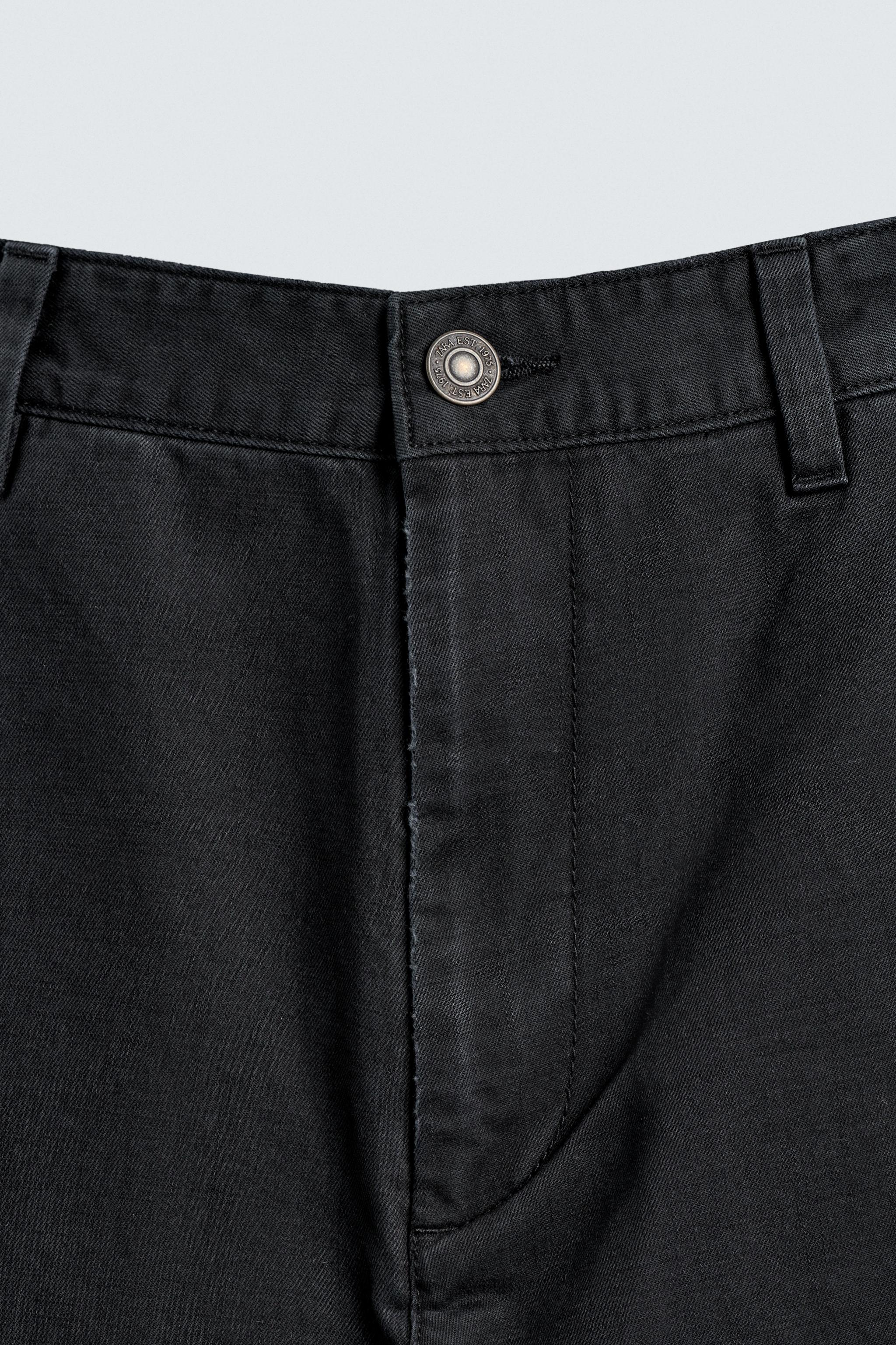 WASHED TAPERED FIT PANTS