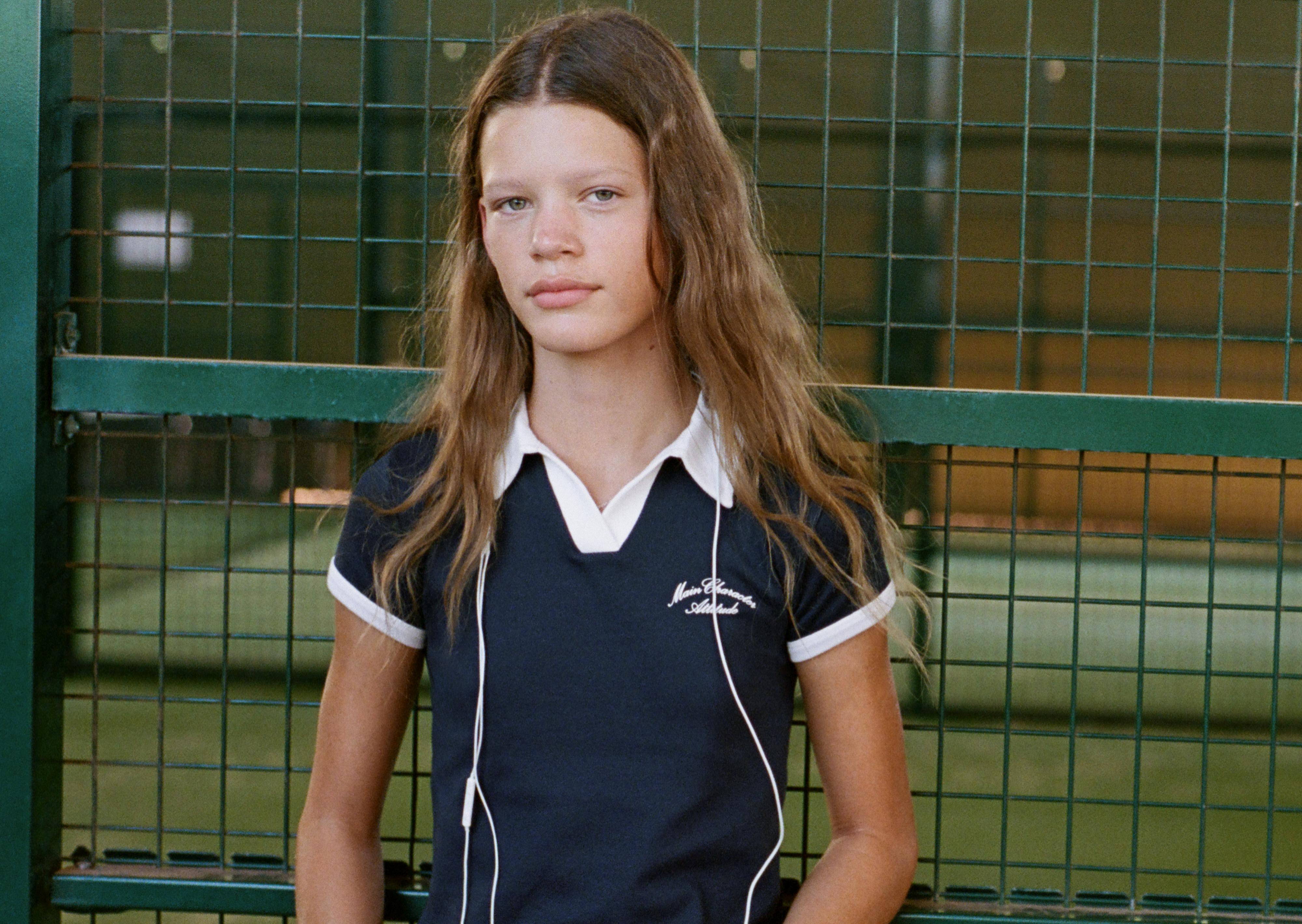 CONTRAST SPORTY POLO SHIRT — Navy blue