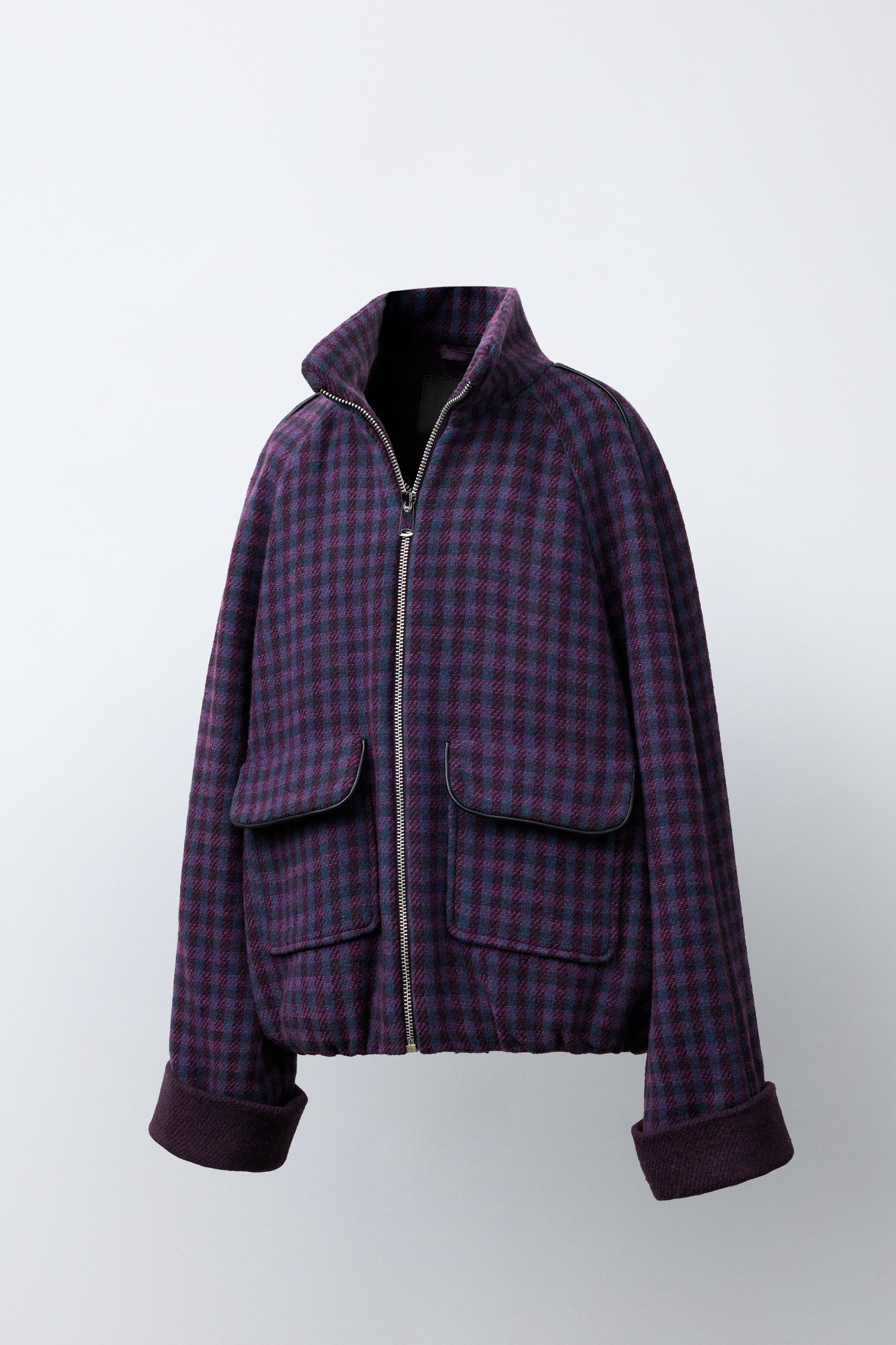 ジャケット・アウター 50s 60s Check pattern full zip jacket ジャケット・アウター 50s 60s Check pattern full zip jacket 50s 60s