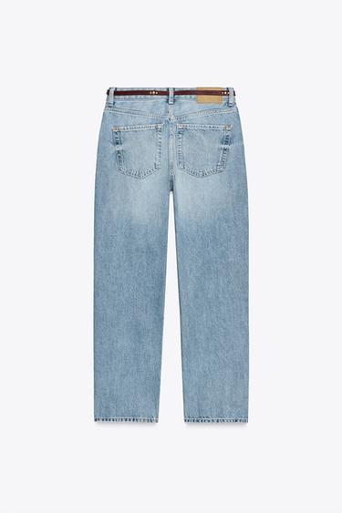 Z1975 NEW MOM FIT VINTAGE LOOK HIGH-WAIST BELTED JEANS - Mid-blue by Zara - Image 6