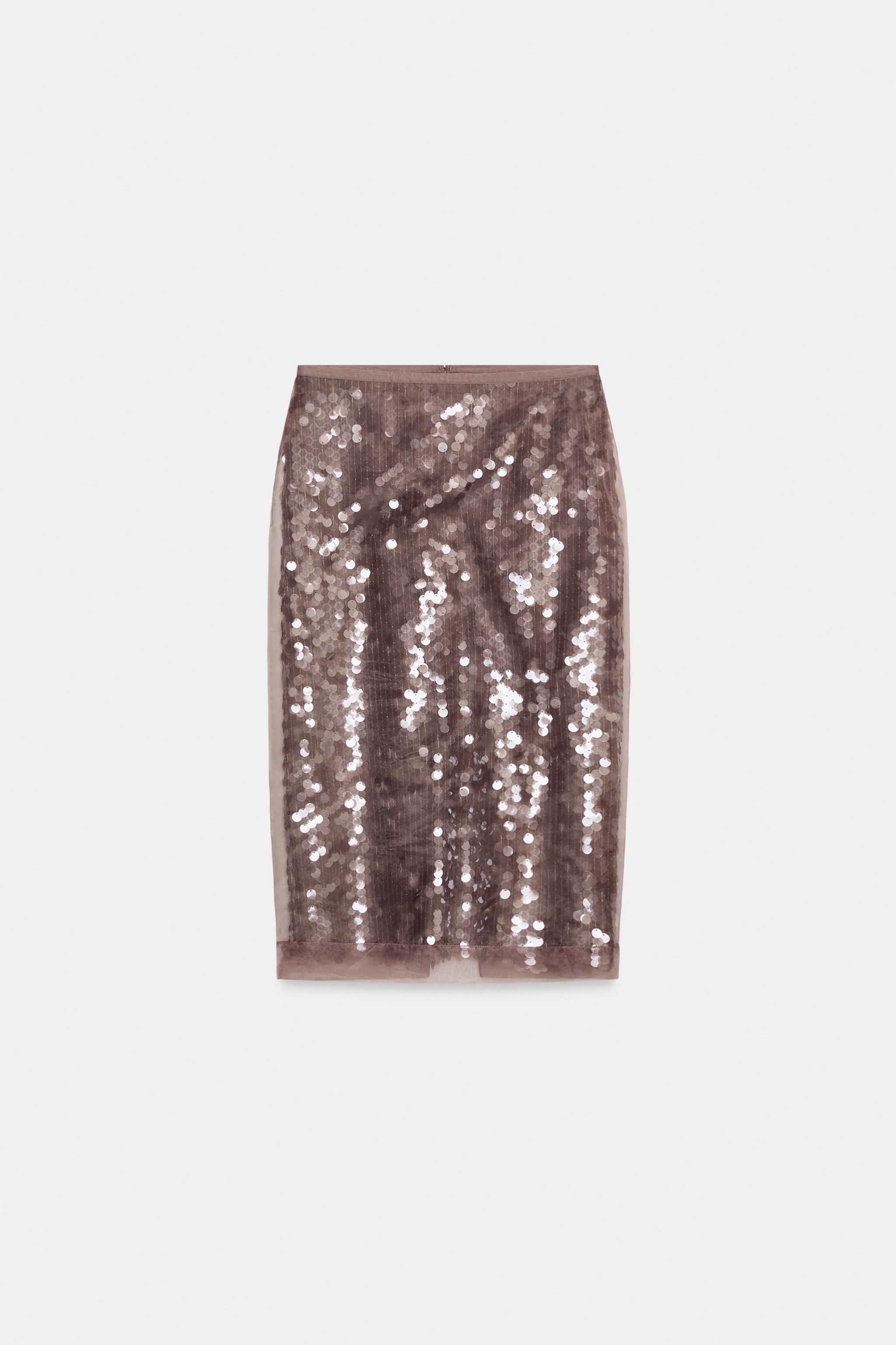 ZW COLLECTION SEQUIN MIDI SKIRT