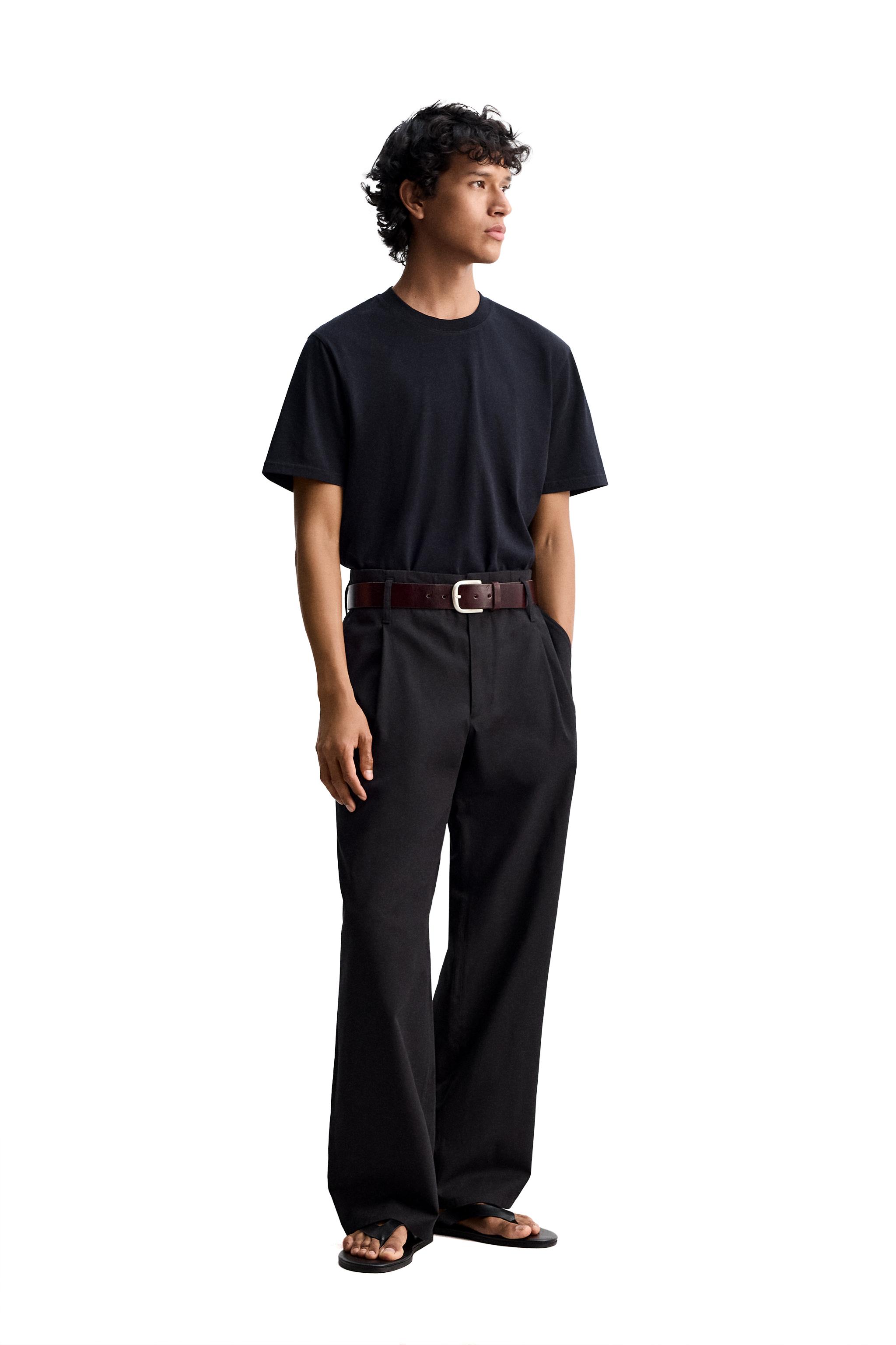 ZARA ORIGINS⭐️毛100%、スーツ上下、ウエスト調整可能、Lサイズ位 ZARA ザラ ORIGINS ウール100%スーツセットアップ ネイビーブルー