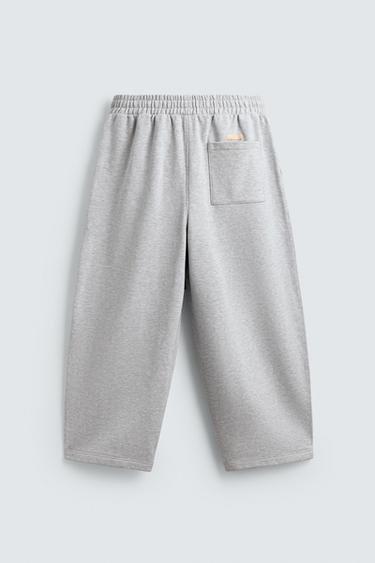 PANTALON DE JOGGING COUPE BALLON AVEC PIÈCE - Gris chiné de Zara - Image 6