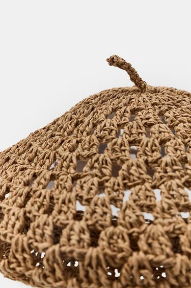 BÉRET 100% PAPIER - Beige clair de Zara - Image 2