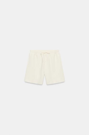 DRAWSTRING SHORTS - Oyster-white by Zara