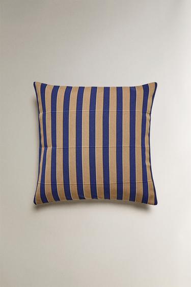 STRIPED CUSHION COVER - Blue by Zara - Image 2