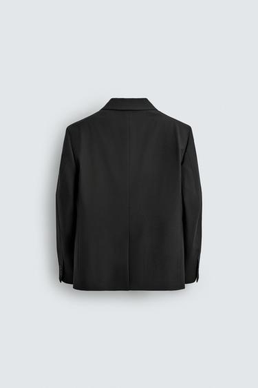 Zara 100% WOOL SUIT BLAZER - Black