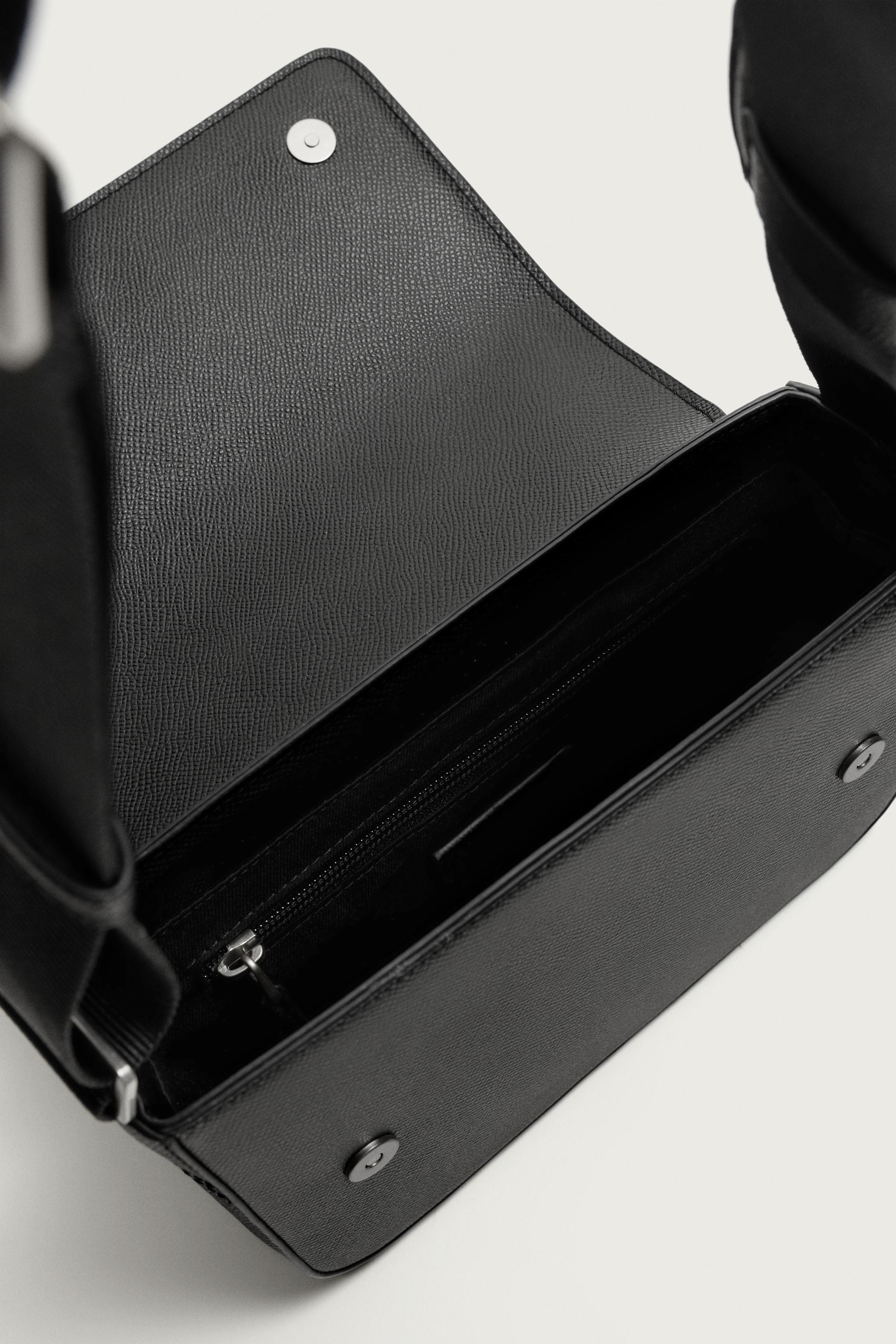 Мужские сумки Zara TEXTURED FLAP CROSSBODY — фото 6