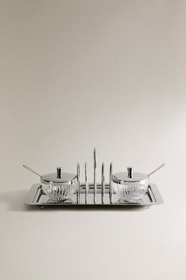 STAINLESS STEEL TOAST RACK AND CONTAINERS - Silver by Zara