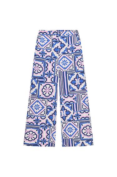 PRINTED PALAZZO TROUSERS
