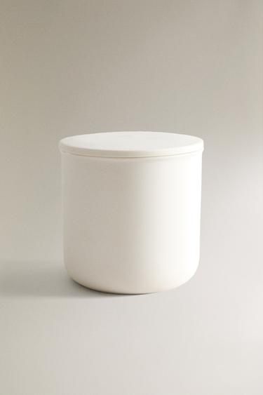 CERAMIC BATHROOM ORGANISER JAR - White by Zara