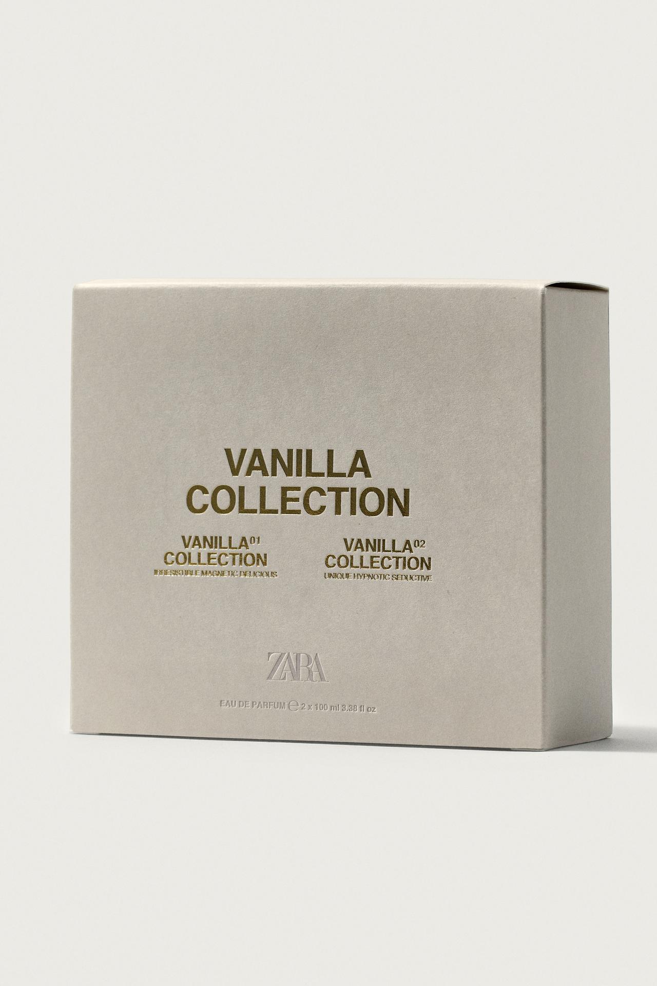 VANILLA COLLECTION 01 + 02: IRRESISTIBLE/MAGNETIC/DELICIOUS + UNIQUE/HYPNOTIC/SEDUCTIVE EDP 2X100 ML (3.38 FL. OZ) — TINTED LEATHER