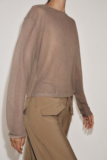 RUSTIC OPEN-KNIT JUMPER - Sand by Zara