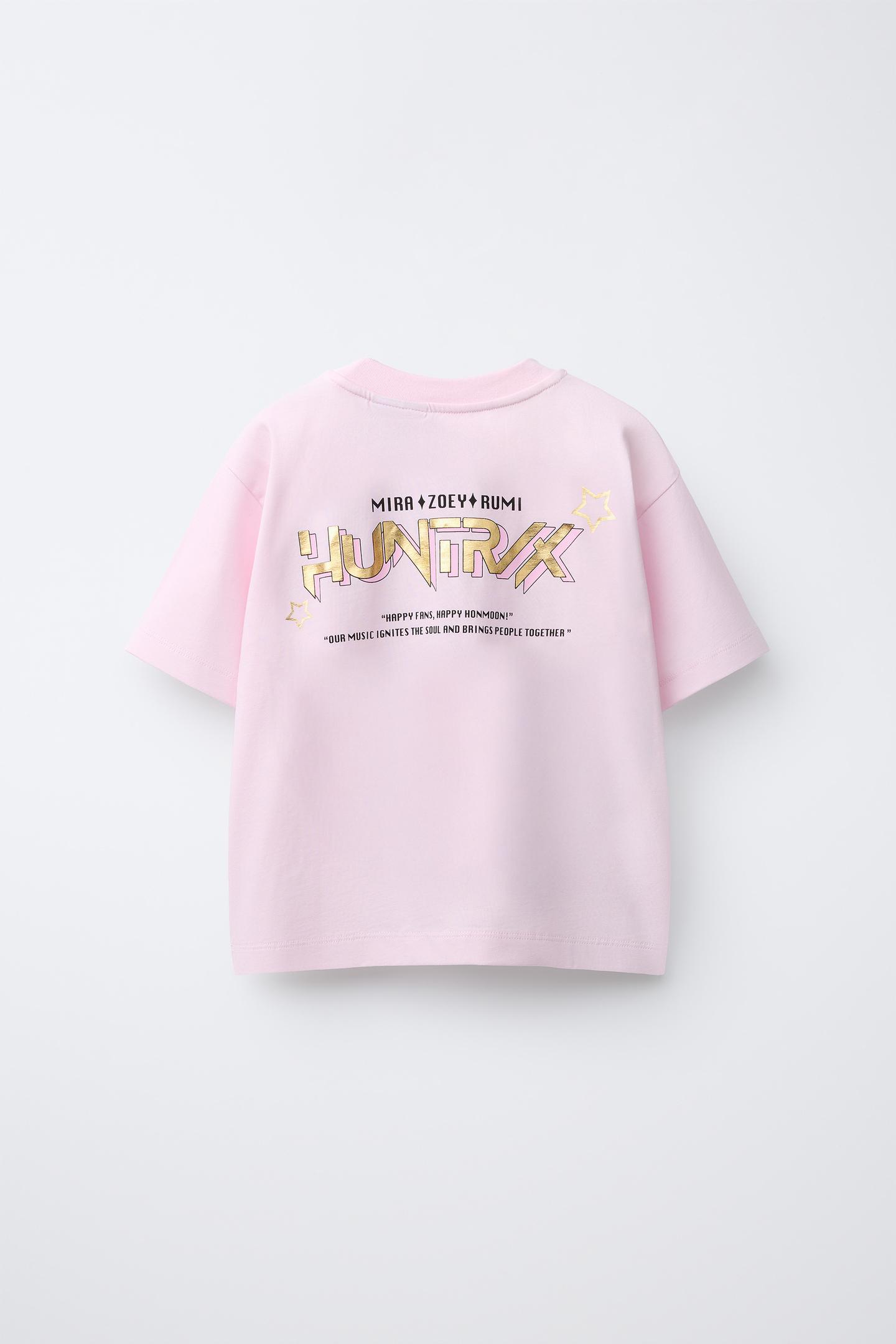 Детская футболка Zara Kpop Demon Hunters™ Netflix © T-SHIRT, цвет: Розовый — фото 2