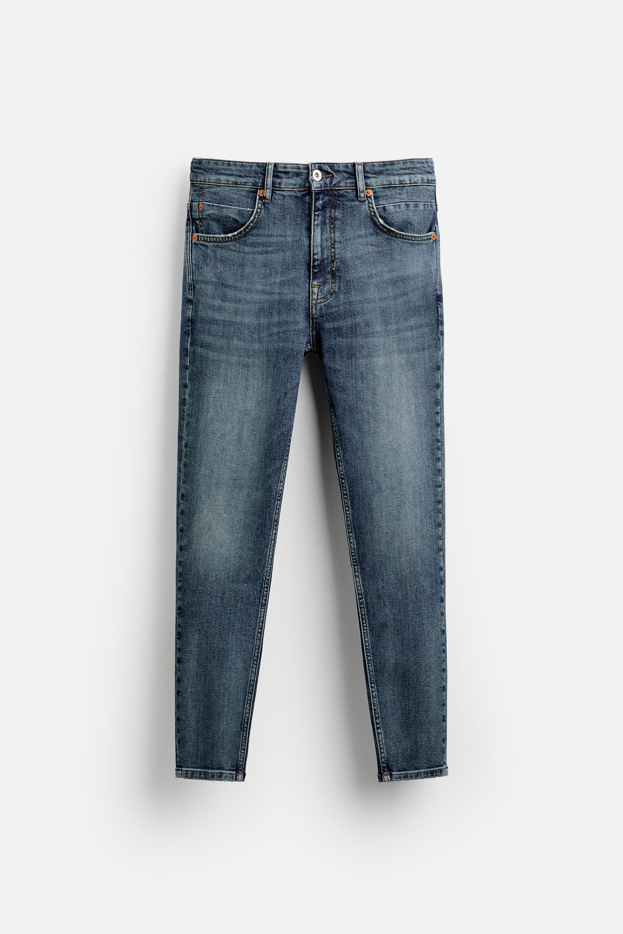 クロップド丈スキニーフィットジーンズ - ブラック | ZARA Japan