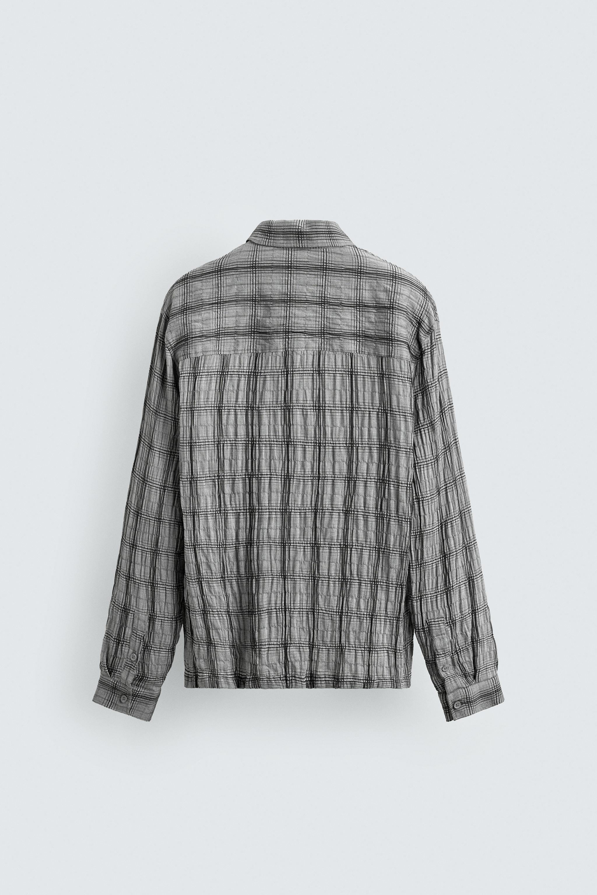CHEMISE À CARREAUX EFFET RELIEF