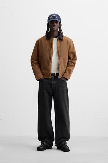 Zara COMBINATION LAPEL JACKET - Brick - Image 0