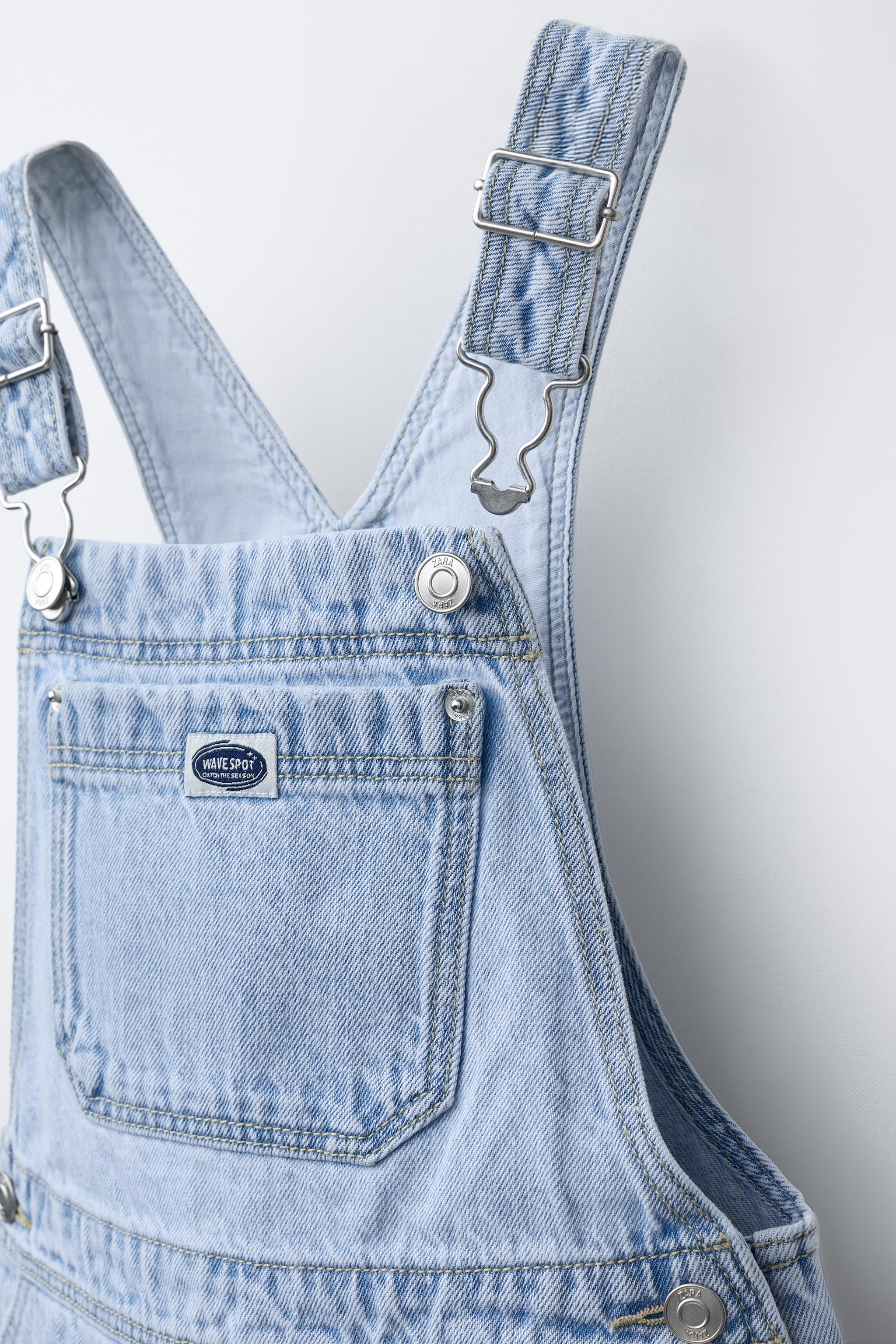 DENIM OVERALL SHORTS