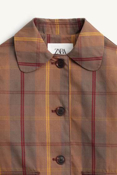 LIMITED EDITION CHECK WAXED COAT - Printed by Zara - Image 6