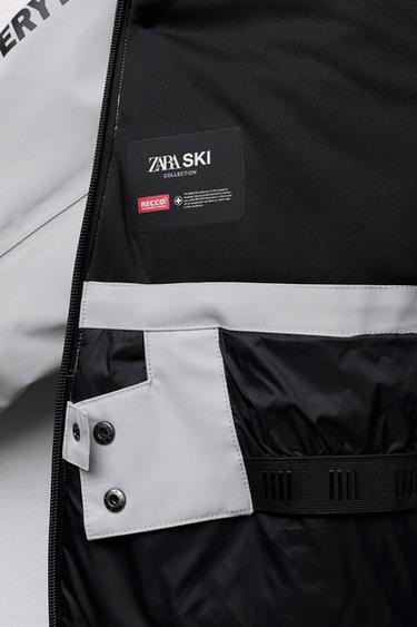 WATER-RESISTANT AND WINDPROOF KANGAROO JACKET RECCO® SYSTEM SKI COLLECTION - Light grey by Zara - Image 8
