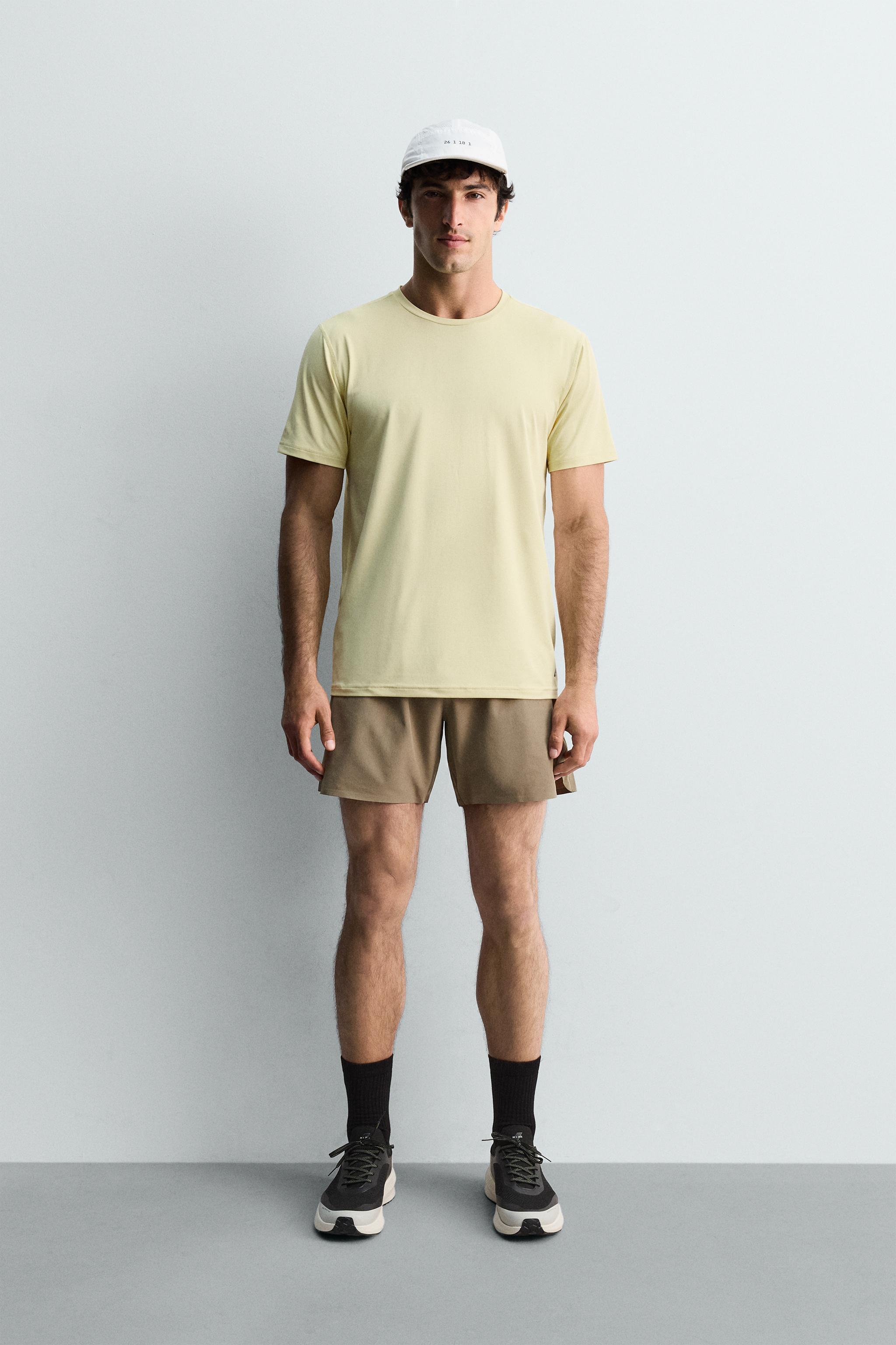 BASIC TECHNICAL T-SHIRT - Light yellow | ZARA Canada