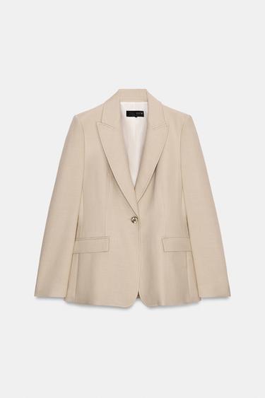 BLAZER BOTÓN - Beige claro de Zara