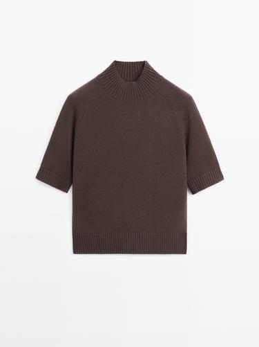 Zara Cotton blend knit sweater - Chocolate