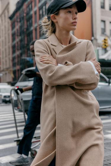 SOFT BASIC COAT - Mid-camel by Zara