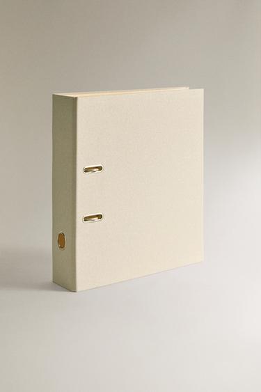 LINEN RING BINDER - Ecru by Zara - Image 0