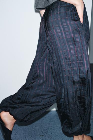 QUẦN BOMBACHO KẺ SỌC ZW COLLECTION - Nâu-Xanh dương từ Zara