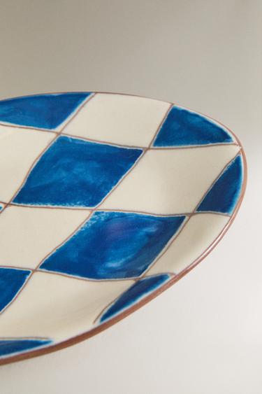 PORTE-SAVON SALLE DE BAIN CÉRAMIQUE LOSANGES BLEUES - Bleu / Blanc de Zara - Image 2