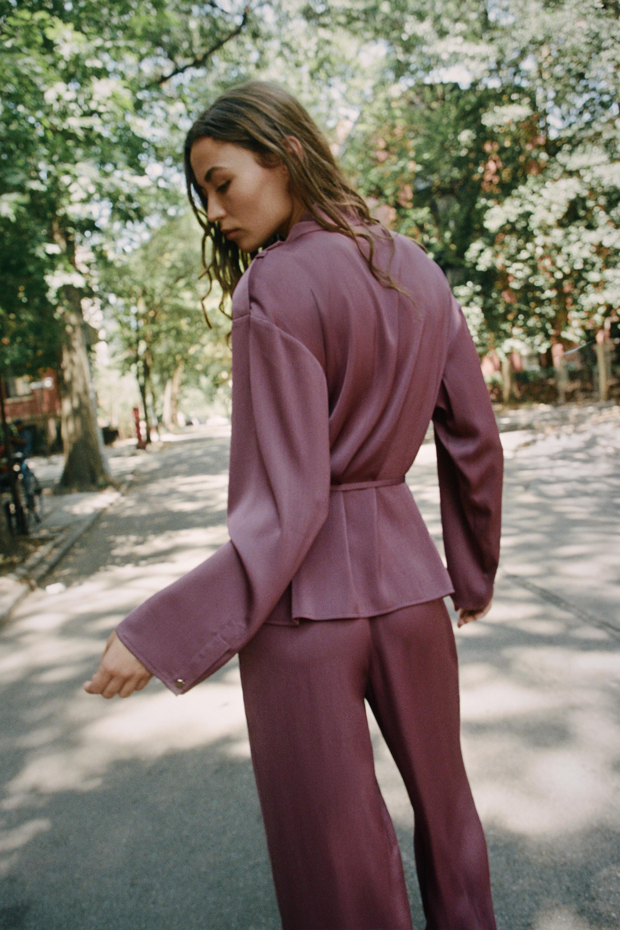 FLOWY DOUBLE-BREASTED BLAZER