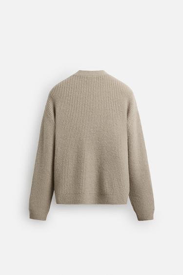 LIMITED EDITION TEXTURED CARDIGAN - Beige by Zara - Image 6