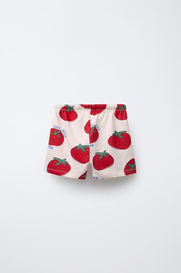 2-6 YEARS/ TOMATO T-SHIRT AND BERMUDA PYJAMAS - Ecru by Zara - Image 4