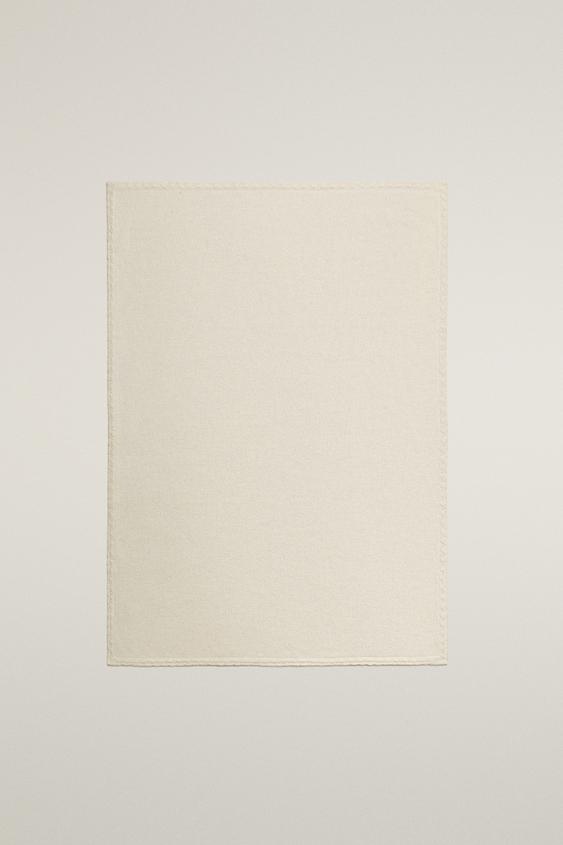 COUVERTURE BÉBÉ ALPAGA - Écru de Zara - Image 0