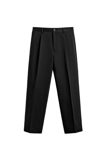 RELAXED FIT PLEATED TROUSERS AARON LEVINE X ZARA - Black by Zara