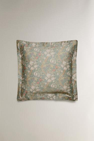 MORRIS & CO. COTTON SATEEN PILLOWCASE - Green by Zara - Image 2