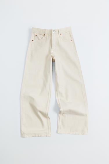 WIDE-LEG JEANS — Ecru 1