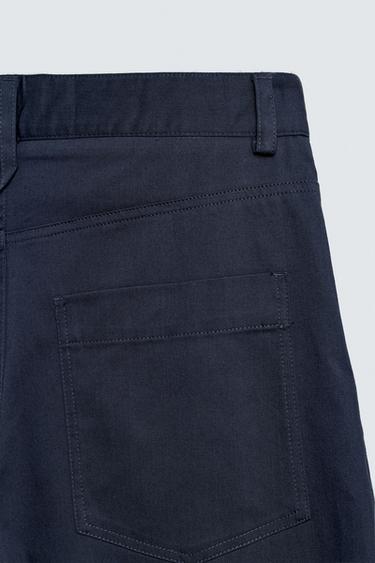 PANTALON WIDE FIT CROPPED - Bleu marine de Zara - Image 8